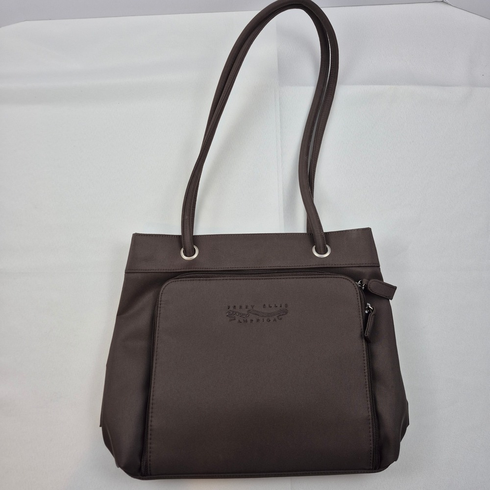 Perry Ellis America Brown Nylon Shoulder Bag Purse Style 2.3670.BN.PM.S NWOT